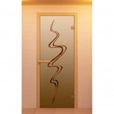 Дверь для сауны, серия "Вихрь", стекло бронза